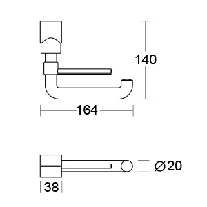 Papierrollenhalter für Edelstahl – Bild 2