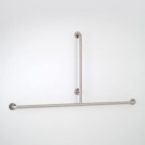Haltegriff T-Form mit Brausehalter Edelstahl rostfrei